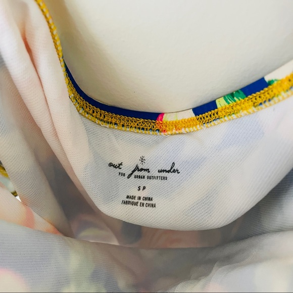 Urban Outfitters Out from Under Bright Floral One Piece Cut Out Swimsuit - Picture 6 of 8